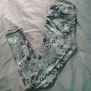 Silver/Gray/Black Reebok Leggings